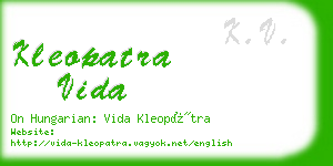 kleopatra vida business card